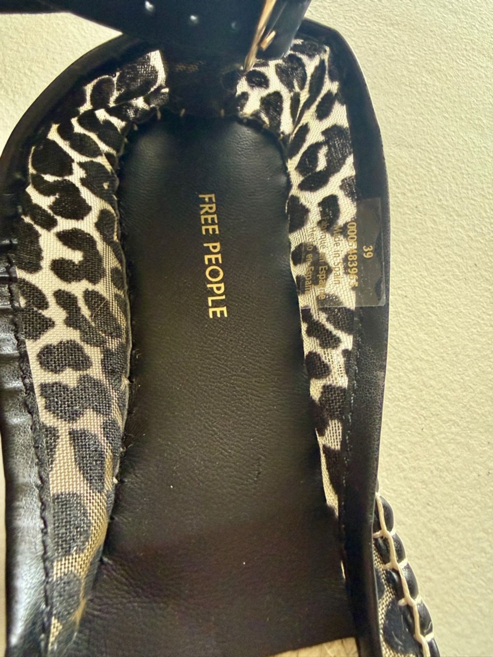 Free People Mason Ballet Espadrille Flats Leopard Spain 8.5 39 - Picture 11 of 14